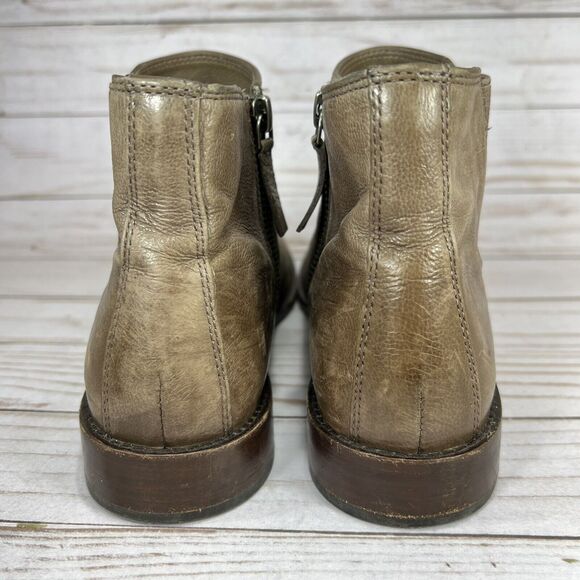 Johnston & Murphy Ankle Booties Chelsea Womens Size 7.5M Ankle Zip Brown Leather - Picture 5 of 9